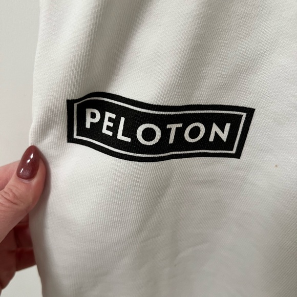 PELOTON | 2020 White Joggers Track Pants Worn Once Like New 100% Cotton - Picture 3 of 6